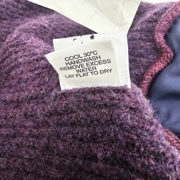 Harley of Scotland Purple Merino Wool Blend Beanie Hat OS Ski Winterwear NEW
